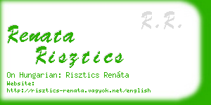 renata risztics business card